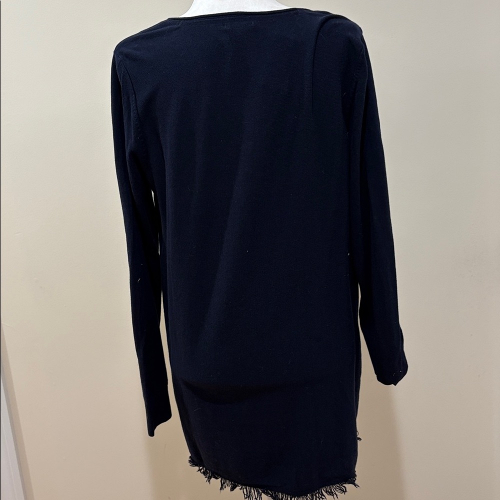 J.Jill V-neck Fringe Hem Sweater Tunic - Picture 4 of 6